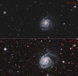 M101 from 2 different imaging systems
