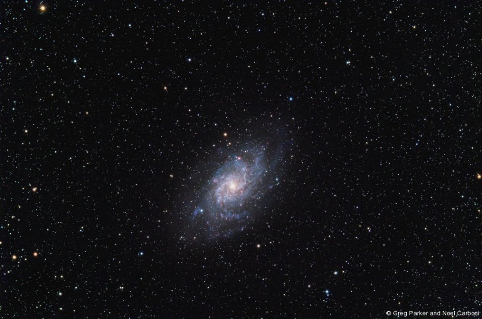 Wide field image of M33 region