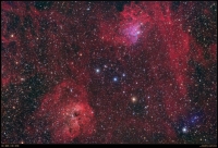 The Flaming Star Nebula And Companion