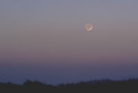 Crescent Moon and Mercury