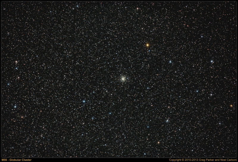 M56 in a Milky Way background